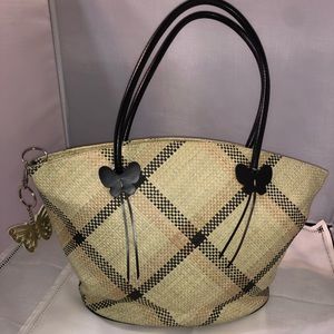 Etienne Aigner Straw Butterfly Bag